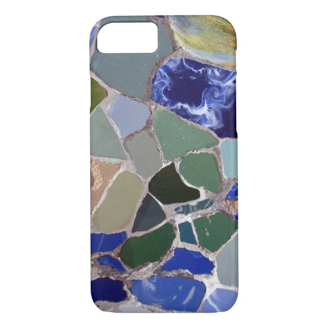 Antoni Gaudi blåttmosaik Case-Mate iPhone Skal (Baksida)