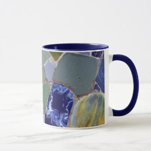 Antoni Gaudi blåttmosaik Mugg