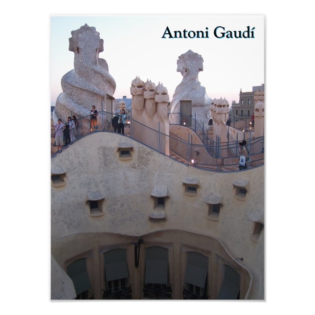 Antoni Gaudí Casa Milà Barcelona Fototryck (Framsidan)