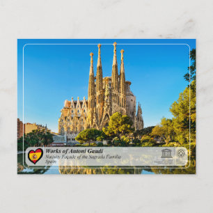 Antoni Gaudí - Sagrada Família - Nativitetsfaktor Vykort