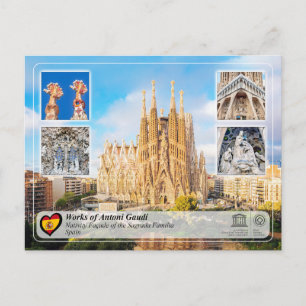 Antoni Gaudí - Sagrada Família - Nativitetsfaktor Vykort