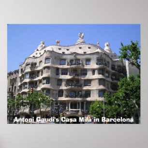Antoni Gaudis Casa Mila Poster
