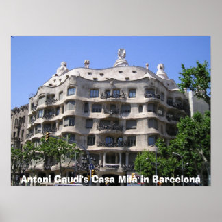 Antoni Gaudis Casa Mila Poster