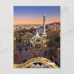 Antoni Gaudis Park Güell Vykort