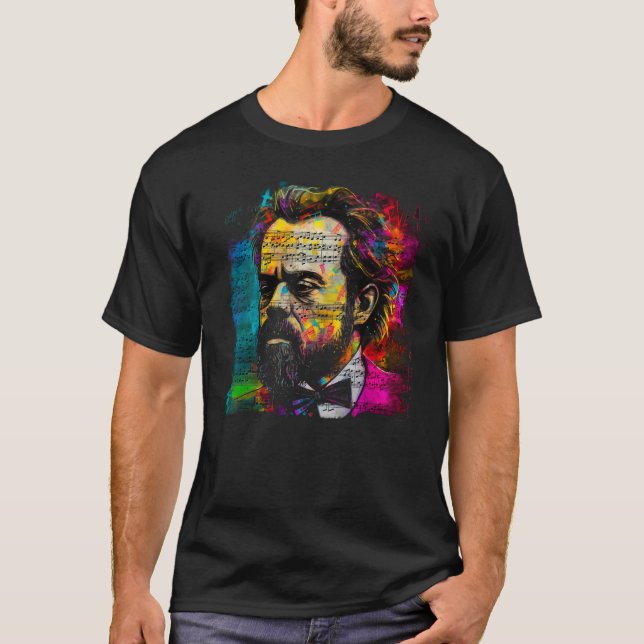 Antonín Dvorak Czech Composer Concert Music Artist T Shirt (Framsida)