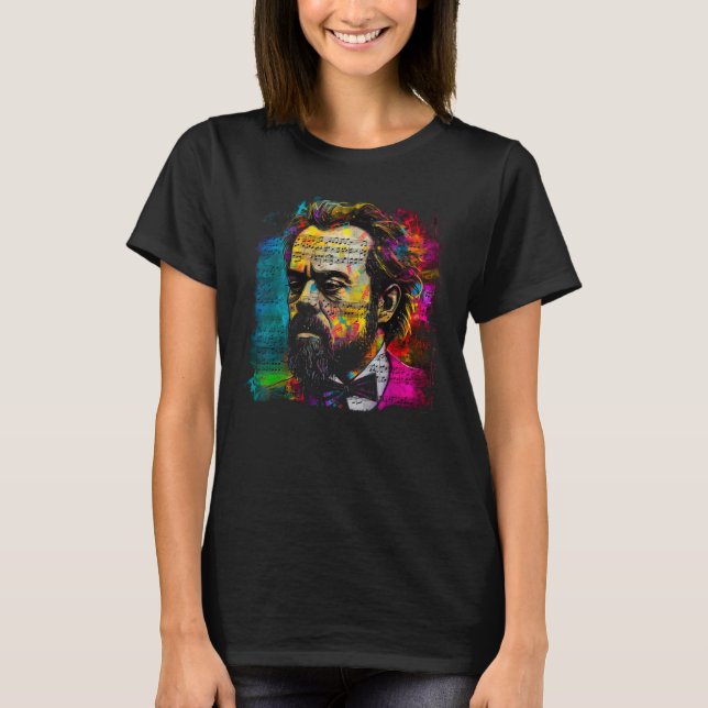 Antonín Dvorak Czech Composer Concert Music Artist T Shirt (Framsida)