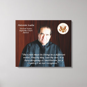 Antonin Scalia citationstecken - en olik värld Canvastryck
