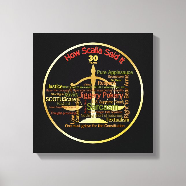 Antonin Scalia Supreme Court Citat - Advokat Canvastryck (Framsida)