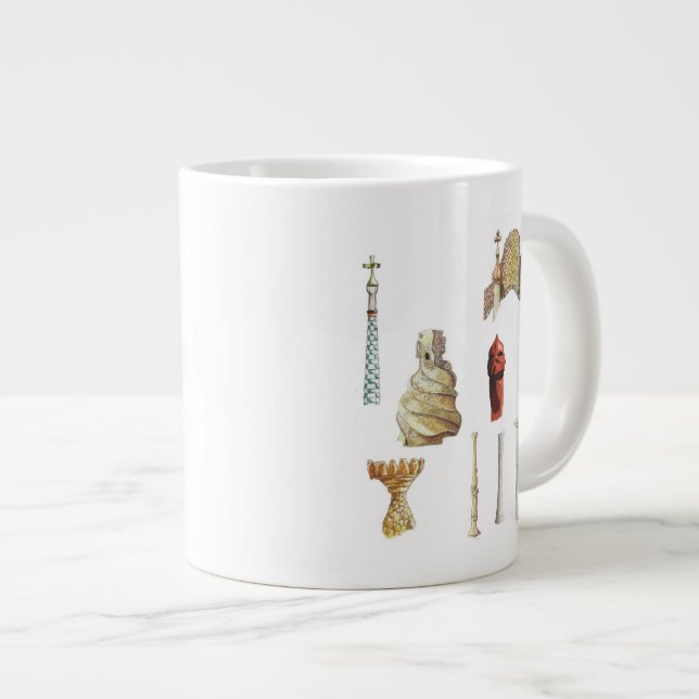 Antonio Gaudi. Barcelona. Spanien. Arkitektonisk Jumbo Mugg (Framsida höger)