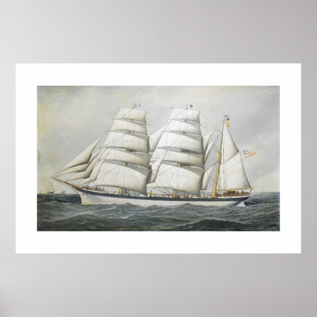 Antonio Jacobsen The British barque Dungain Poster (Framsidan)