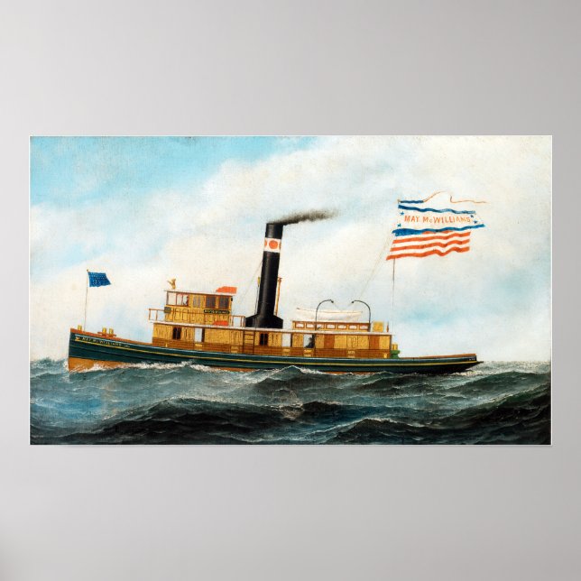 Antonio Jacobsen The Ocean-Going Tug Poster (Framsidan)
