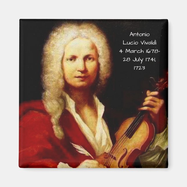 Antonio Lucio Vivaldi 1723 Magnet (Framsidan)