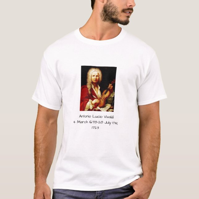 Antonio Lucio Vivaldi 1723 T Shirt (Framsida)