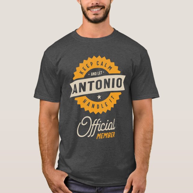 Antonio Personlig Namn Birthday Gift T Shirt (Framsida)