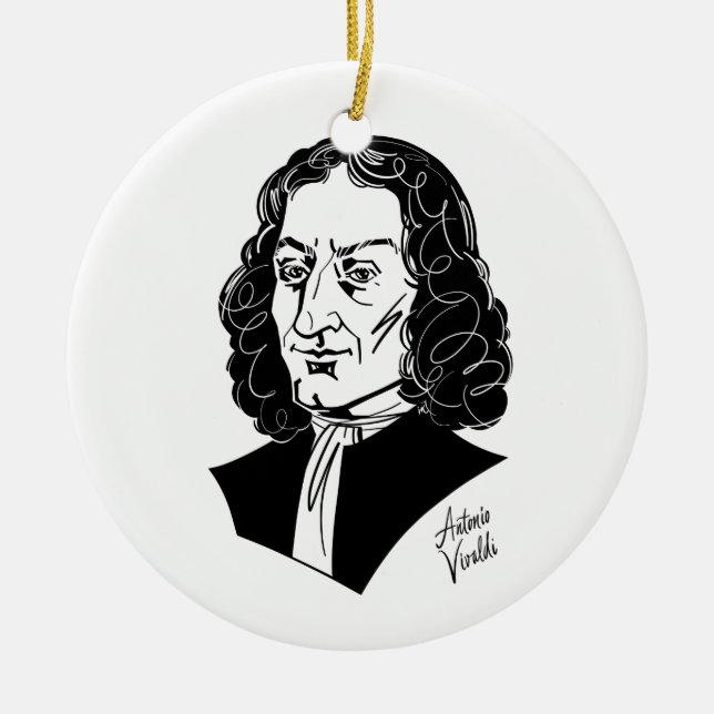 Antonio Vivaldi Julgransprydnad Keramik (Framsidan)