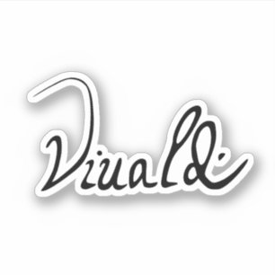 Antonio Vivaldi Namnteckning Klistermärken