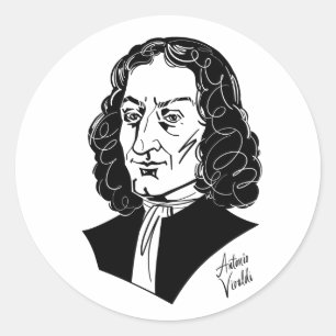 Antonio Vivaldi Runt Klistermärke