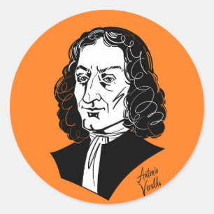 Antonio Vivaldi Runt Klistermärke