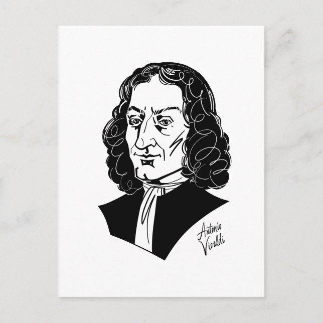 Antonio Vivaldi Vykort (Framsida)