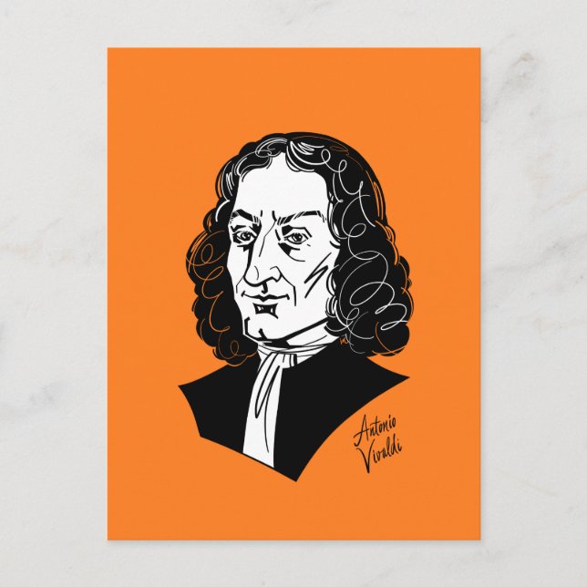 Antonio Vivaldi Vykort (Framsida)
