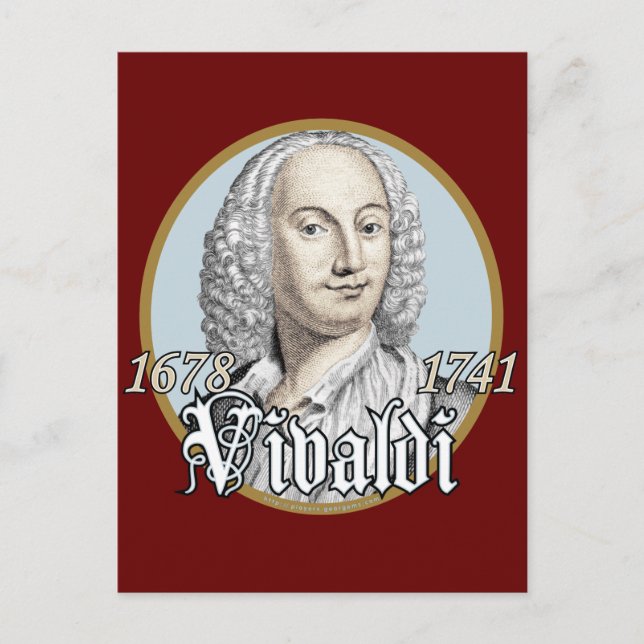 Antonio Vivaldi Vykort (Framsida)