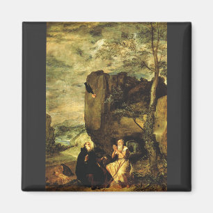 Antonius den store och Paulus av Thebe Magnet
