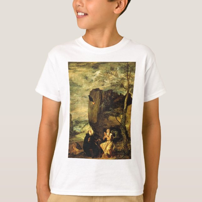Antonius den store och Paulus av Thebe T Shirt (Framsida)