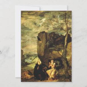 Antonius den store och Paulus av Thebe Tack Kort