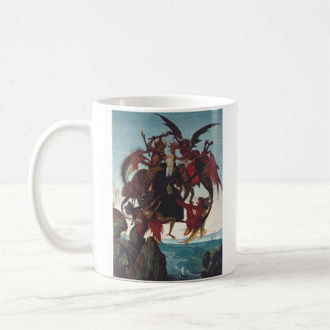 Antonius frestelse av Michelangelo Kaffemugg (Vänster)