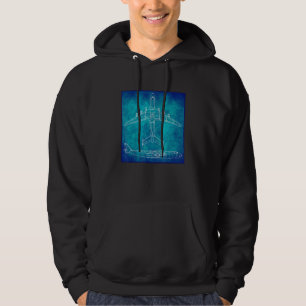 Antonov An 225 Cargo Jet Flygplan Aircraft Bluepri Hoodie