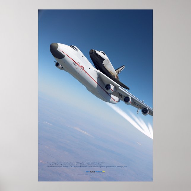 Antonov An-225 Mrija & Buran-rymdfärja Poster (Framsidan)