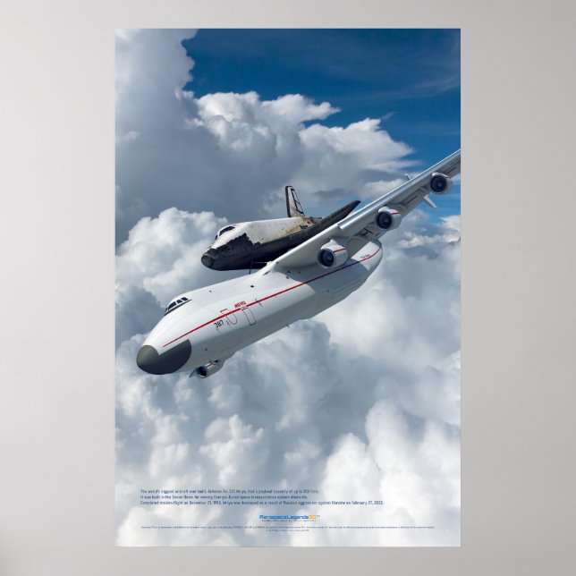 Antonov An-225 Mriya & Buran Rymdfärja Poster (Framsidan)