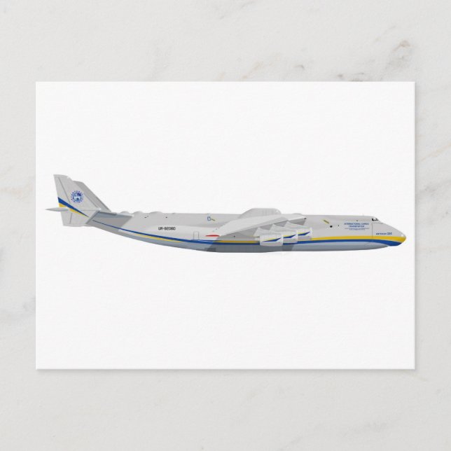 Antonov AN-225 NATO: "Cossack" Vykort (Framsida)