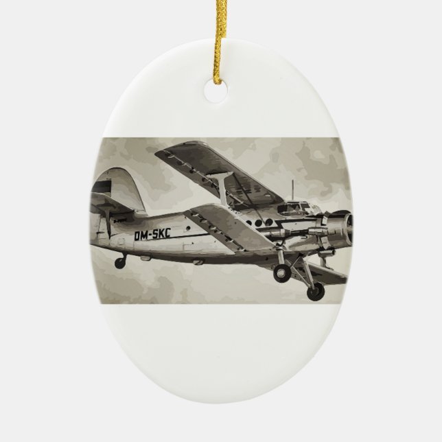 Antonov an-2 julgransprydnad keramik (Framsidan)