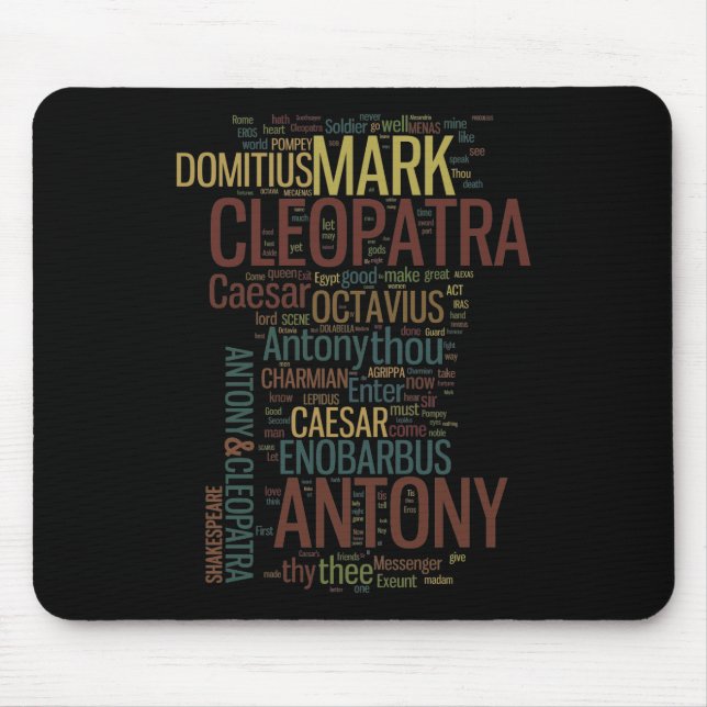 Antony och Cleopatra ordmosaik Musmatta (Framsidan)
