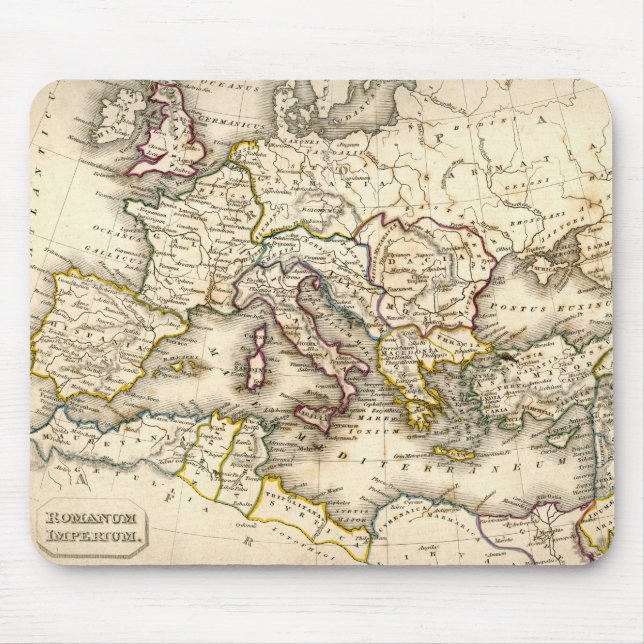 Antquie karta av den forntida romaren musmatta (Framsidan)