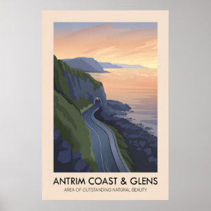 Antrim Coast And Glens AONB Reseskylt Poster
