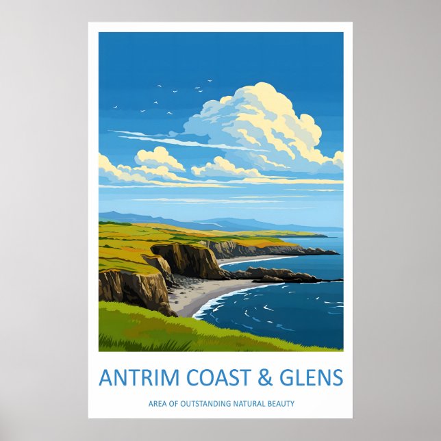 Antrim Coast And Glens Resemini Tryck Väggkonst (Framsidan)