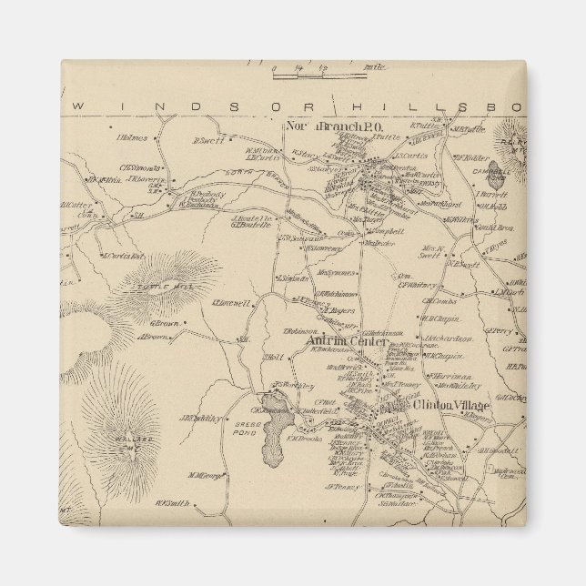 Antrim, Hillsborough Co Magnet (Framsidan)