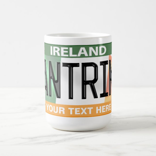 Antrim Ireland Anpassningsbar License Plate Kaffemugg (Center)
