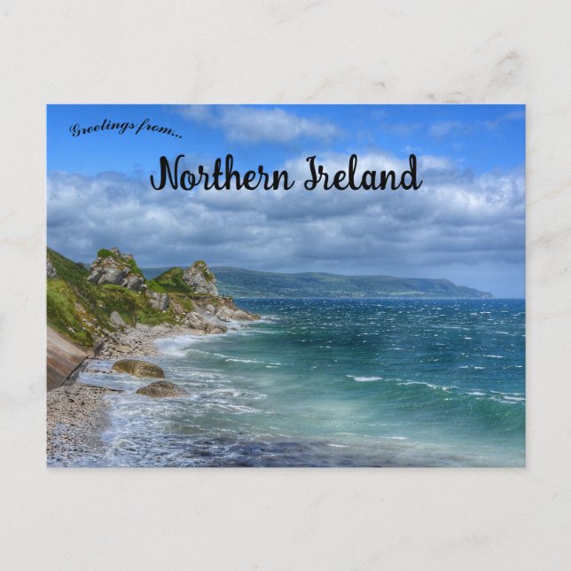 Antrim-kusten nära Glenarm Nordirland Vykort (Framsida)