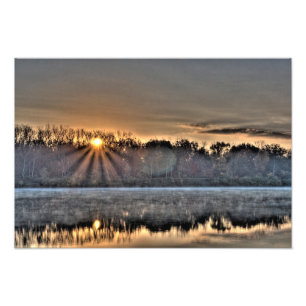 Antrim Sjö Sunrise, Columbus, Ohio Fototryck