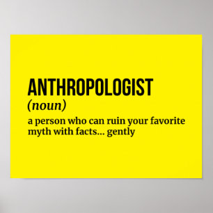 Antropolog från fält - Lustig definition Poster
