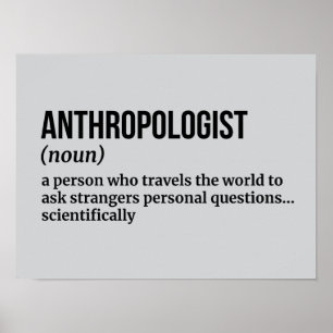 Antropolog från social - Lustig definition Poster