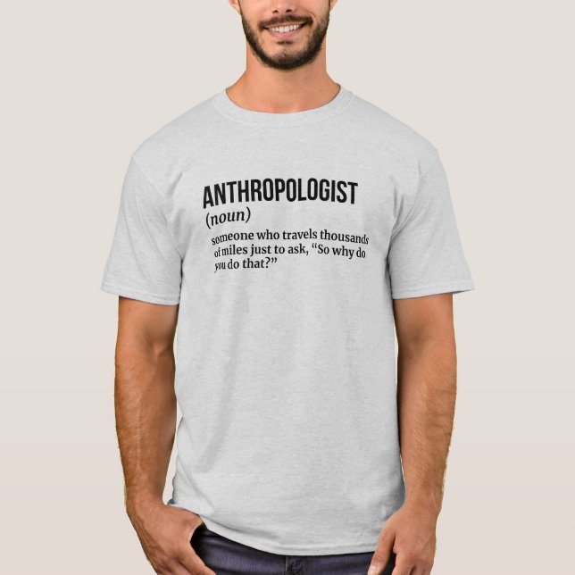 Antropologi Nerd Funny Definition Shirt T (Framsida)