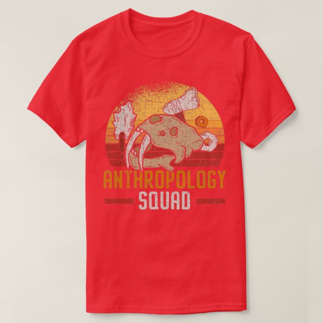 Antropologi Squad Science Antropolog Fossils T Shirt (Design framsida)
