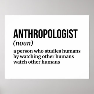 Antropologiexpert - finare definition poster
