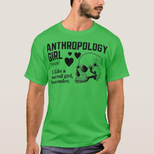 Antropologiflicka som en vanlig flicka men kallare t shirt