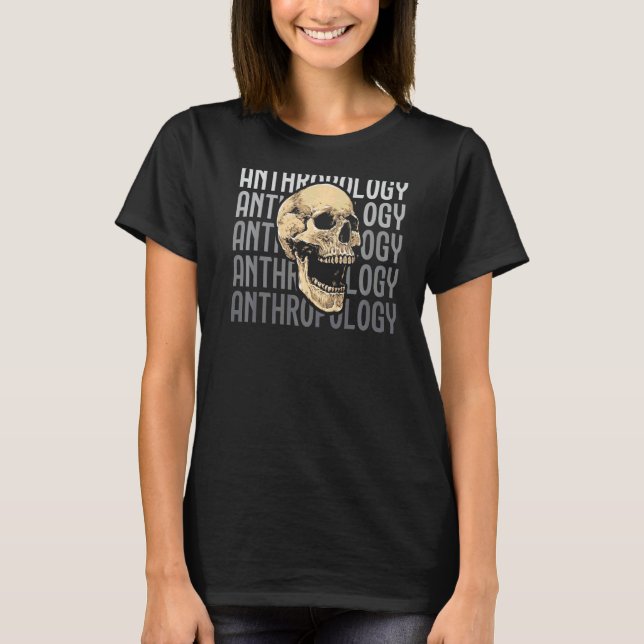 Antropologilärare Science Antropolog Fossil T Shirt (Framsida)