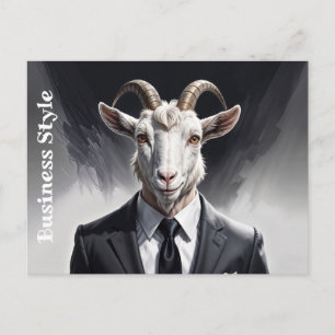 Antropomorf get businessman headshot vykort